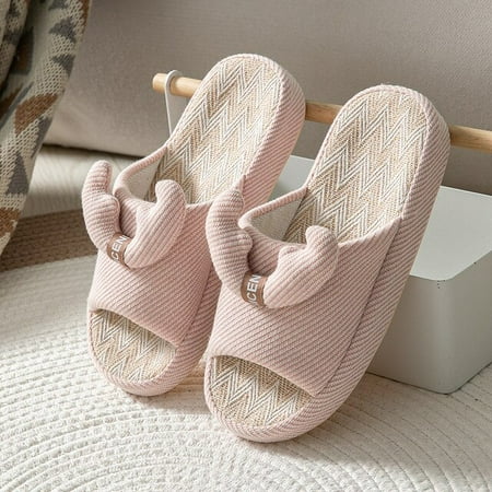 

CoCopeanut Home Mute Women Slipper Spring Autumn Cute Antlers Flip Flops Female Designer Shoes Slides School Girls Platform Cloud Sandals