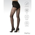 thumbnail image 6 of Women's MeMoi MTS02234 Dot Flocked Sheer Tights (Black M/L), 6 of 7