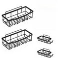 thumbnail image 3 of Premium Stainless Steel Shower Enclosure Non Perforated Bathroom Shelf Shower Rack Sticky Shower Box 5 Pack Black Stainless Steel Bath Organizer Bathroom Storage and Home Decoration, 3 of 8