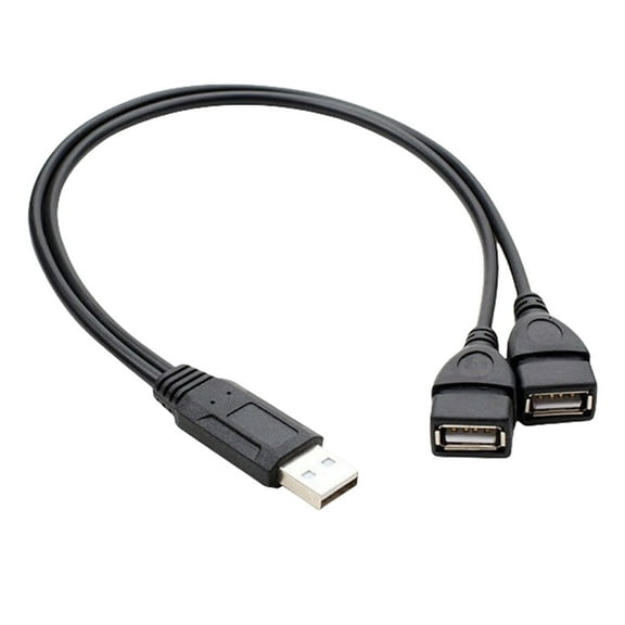2 in 1 USB Y Splitter Cable USB Power Splitter Cable USB2.0 Male to 2 USB Female Splitter Cable Charging Data Transfer