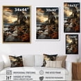 thumbnail image 4 of Designart "Drama Intense Castles Stormy wall decor" Cityscapes Floater Framed Wall Art Print, 4 of 7
