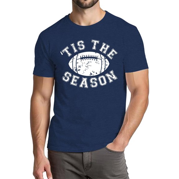 TrendOFT Shirts for Men Graphic Tees Casual Crew Neck Letter Graphic Short Sleeve Loose Comfortable Breathable Daily Street Everyday Apparel Mens Tops Navy L