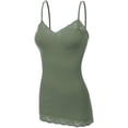 thumbnail image 2 of TheLovely Women's Junior and Plus Adjustable Spaghetti Strap Lace Tim Cami Tank Top, 2 of 5