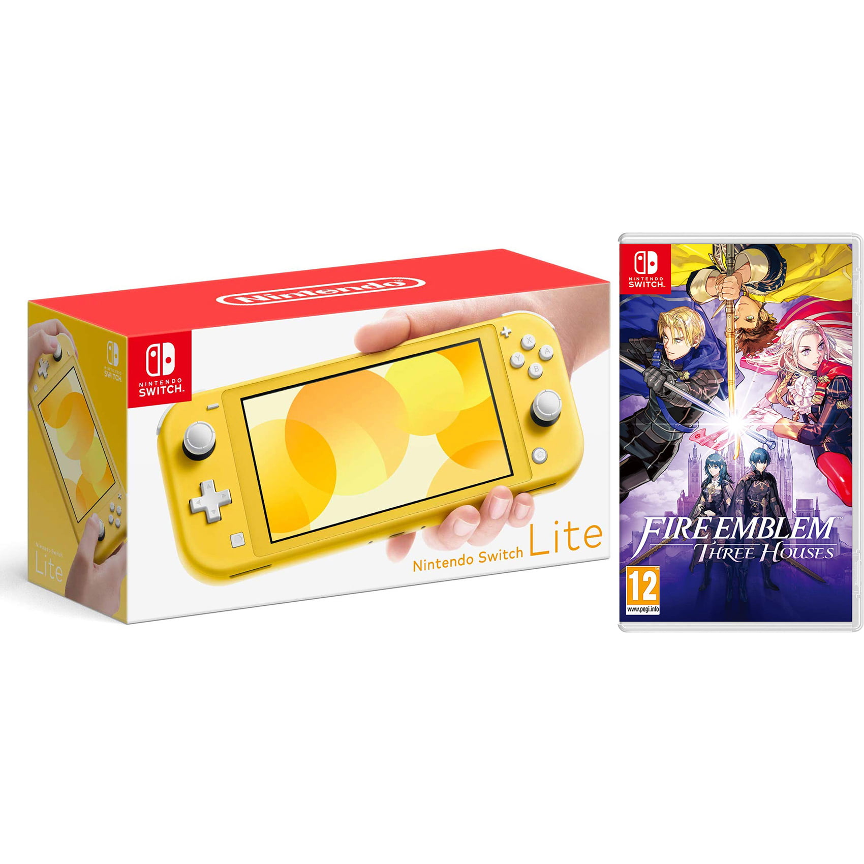 Nintendo Switch Lite 32GB Yellow and Mario Kart 8 Bundle - Import