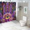 thumbnail image 7 of Orinice Psychedelic Art Bathroom Decor Set, Colorful Luxurious Graphic Print Polyester Fabric Fashion Shower Curtain Set with Hooks, Chic Modern Design, Waterproof 36x72, 7 of 7