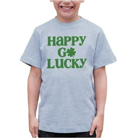 

7 ate 9 Apparel Kid s St. Patrick s Day Shirts - Happy Go Lucky Grey Shirt 2T