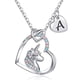 thumbnail image 2 of Collar de unicornio europeo y americano con letras de amor de la A a la Z, colgante de corazón, joyería para niños, 2 of 5