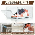thumbnail image 6 of cisilov Shoe Storage Box, 8 Pack Clear Plastic Stackable Shoe Organizer with Magnetic Door, 6 of 7