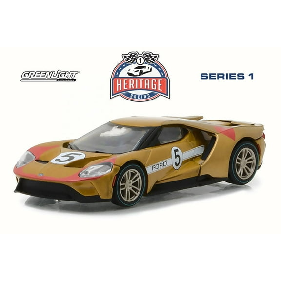 2017 Ford GT Tribute, Gold - Greenlight 13200/48 - 1/64 Scale Diecast Model Toy Car