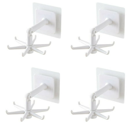 

360 Degrees Rotating Folding Hook Self-Adhesive Vertical Flip Waterproof Hook
