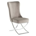 thumbnail image 6 of Ottomanson Imperial Upholstered Modern Silver Legged Dining Chair, Set of 2, Beige, 6 of 8