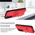 thumbnail image 4 of Allytechgroup Samsung Galaxy S22 Plus Case with Cards Holder, Crossbody Shoulder Strap Ring Holder Kicsktand Bumper Shockproof Slim Fit Wallet Case Cover for Samsung Galaxy S22 Plus, Red, 4 of 6