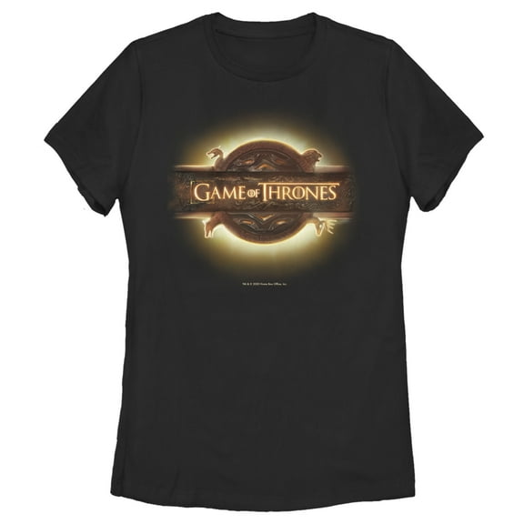 Women's Game of Thrones Logo Glow  Graphic Tee Black 2X Large