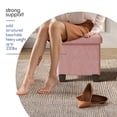 thumbnail image 5 of Hearth & Harbor Ottoman Storage Bench, Faux Leather 15" Foot Stool Ottoman With Storage, Pink, 5 of 8