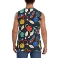 thumbnail image 4 of Bingfone Bowling Ball Pattern Men's Tank Tops Workout Sleeveless Tee Shirts Running Beach Tanks for Men-Large, 4 of 7