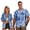 Hawaiian Hibiscus, variant on Garronmavis Blue Polynesian Matching Couple Outfits Men's Short Sleeve Shirt Light Plus Size Hawaiian Shirts and Women's Button Down Shirt Casual Beach Vacation Blouse
