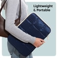 thumbnail image 5 of U Brands Nylon Puffer Laptop Sleeve, 15"L x 10.67"W x 1.77"D, Navy, 5 of 9