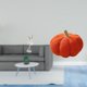 thumbnail image 2 of Figura de calabaza con elegante bailarina, escultura de arte moderno, adorno decorativo para dormitorio, sofá, oficina, chimenea o entrada., 2 of 8
