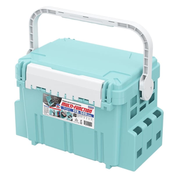 Caja de pesca de carpa multifuncional portátil duradera para artes de pesca (S azul)