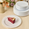 thumbnail image 5 of 100 Count White Plastic Plates 10 Inch, Disposable Heavy Duty Dinner Plates- Premium Hard Plastic Plates Fancy Disposable White Plates for Weddings, Parties and Events, 5 of 6
