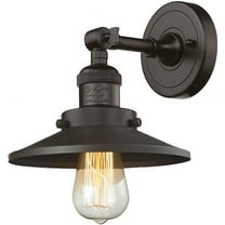 203-OB-M5 Innovations Lighting One Light Railroad Wall Sconce-8 Inches Wide by 8 Inches High