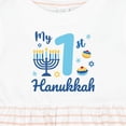 thumbnail image 4 of Inktastic My 1st Hanukkah Baby Girls Baby Dress, 4 of 5