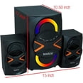 thumbnail image 3 of Boytone BT-326F, Potente Sistema de Altavoces de Cine en Casa Bluetooth 2.1, con Radio FM, Puertos USB SD, Reproducción Digital, 40 Watts, Luces de Disco, Control Remoto con Funciones Completas, para, 3 of 5