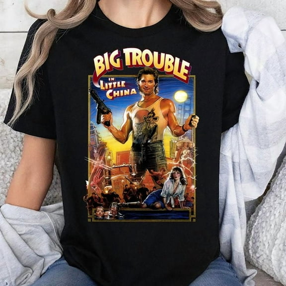Big Trouble In Little China Shirt Classic Movie Poster Vintage Graphic Unisex T-shirt, Sizes S-5XL - Gategoo