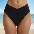 thumbnail image 2 of Povozer Cute Swimsuit for Women Bikini Swim Shorts Bottom Swimsuit Swimwear(Black,L), 2 of 6
