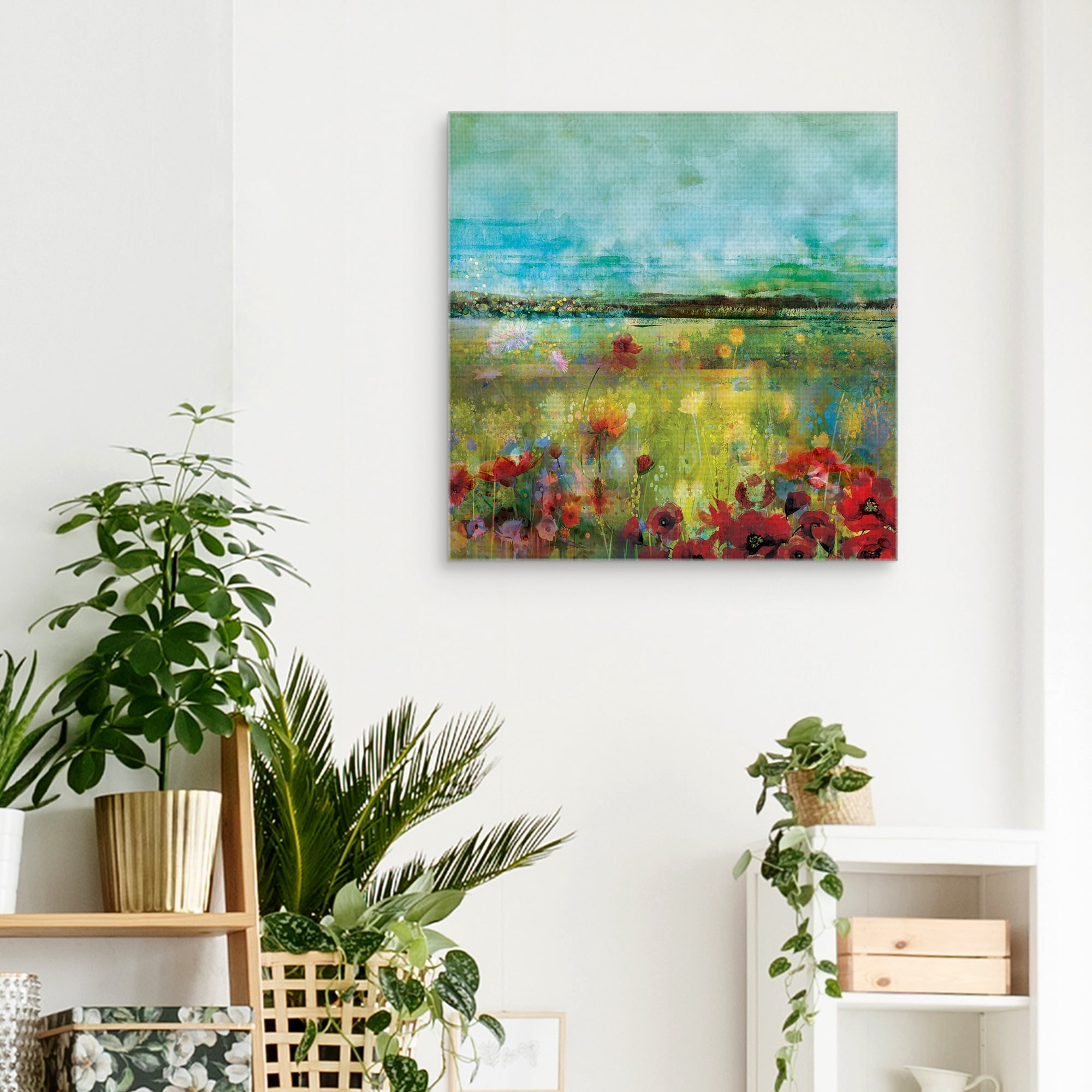 Abstract Meadow Colorful Wildflowers by Willowbrook Art Print