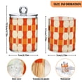 thumbnail image 5 of Yayeee 4 Pack Qtip Holder Bathroom Cotton Swab Canister with Lid Clear Dispenser Set, Beige Geometric Circles, 5 of 6
