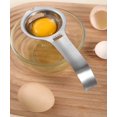 thumbnail image 2 of Separador de huevos de acero inoxidable, paquete de 2, utensilio de cocina premium para cocinar y hornear con precisión, yema de huevo y filtro de calidad alimentaria, 2 of 5