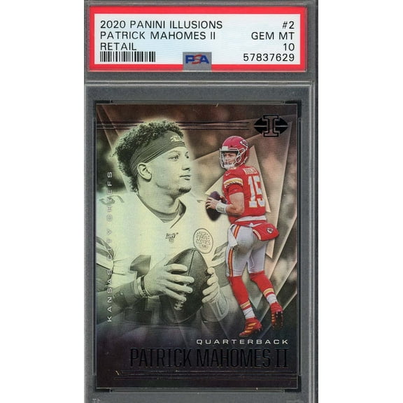 Patrick Mahomes 2020 Panini Illusions Retail Football Card #2 Graded PSA 10