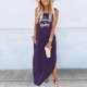 thumbnail image 1 of WILLBEST Vestido Largo Informal De Verano Para Mujer, Para Vacaciones En La Playa, Estampado, Holgado, Con Bolsillos, Cuello Redondo, Sin Mangas, 1 of 3