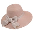 thumbnail image 4 of XINPING Women's Bow Ribbon Straw Sun Hat, Wide Brim UV Protection Beach Vacation Hat with Satin Bow, Breathable and Stylish for Summer and Outdoor Travel Beach, Hiking & Pool, 4 of 4