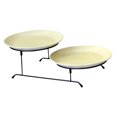 thumbnail image 4 of Soporte de 2 niveles para postres y pasteles Gloria Bandeja de servir Amarillo, 4 of 6