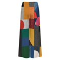 thumbnail image 6 of Abstract Pattern Collage Women's Casual Wide Leg Pants Comfort Pockets Elastic Waist Loose Fit Pants, 6 of 7