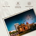thumbnail image 6 of Elephant Stock Gateway Of India Vignette Wall Art - Horizontal Canvas Wall Art - Living Room Wall Decor - Places Canvas - Gray And Orange Decor - 12" x 8", 6 of 8