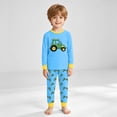 thumbnail image 6 of 7-8Years Child Boys Tractor Graphic Long Sleeve Pajama Set,2-Piece Sleepwear Loungewear for Fall Winter, 6 of 9