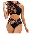 thumbnail image 1 of Womens Hanging Neck Bikini Split Plus Size Ladies Swimwear, 1 of 3