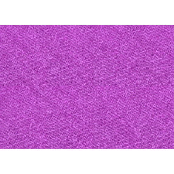 Ahgly Company Machine Washable Indoor Rectangle Transitional Fuchsia or Magenta Purple Area Rugs, 8' x 10'