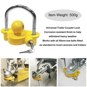 Caravan Safety Tow Hitch Universal Trailer High Quality Yellow Coupling Lock
