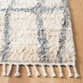 thumbnail image 3 of SAFAVIEH Berber Fringe August Geometric Shag Area Rug, Cream/Gray, 5'3" x 7'6", 3 of 10