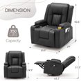 thumbnail image 2 of AECOJOY Fauteuil Inclinable Manuel avec Fonction de Thermothérapie, Fauteuil à Mécanisme d'Inclinaison Robuste, Fauteuil Berçant Simple pour Aînés avec Porte-Gobelets pour Chambre et Cinéma Maison, Noir, 2 of 8