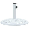thumbnail image 3 of Pemberly Row Cast Iron Medium Decorative Inlays Umbrella Base in White, 3 of 10