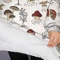 thumbnail image 3 of Oversized Wearable Blanket Hoodie,Red Mushroom Plant Light Pattern Sherpa Blanket Hoodie with Super Pockets,Super Warm Fuzzy Pullover for Women & Men, 3 of 6