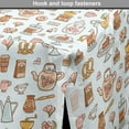 thumbnail image 4 of Tea Party Dog Crate Cover, Scattered Motifs of Coffee French Press Mocha Pot Cupcake Pastry Pretzels, Easy to Use Pet Kennel Cover Small Dogs Puppies Kittens, 7 Sizes, Pale Caramel Peach, by Ambesonne, 4 of 6
