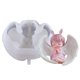 thumbnail image 1 of Molde de vela, molde de silicona de princesa ángel (molde de princesa-oración) Afortunado Sencillez, 1 of 1