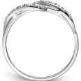 thumbnail image 2 of Sterling Silver Rhodium Plated Diamond Ring (Size 8) Made In India qdx145-8, 2 of 5