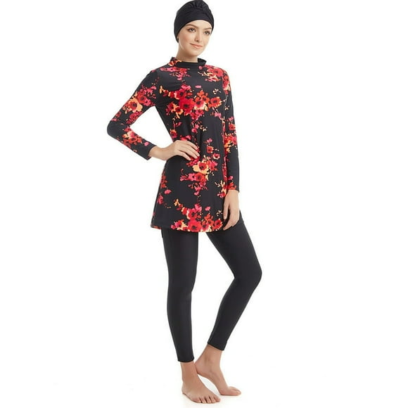 Estbridge Women Swimwear Long Sleeves Sport Women Modest Swimsuit Beachwear Swimwear For Muslim New Swimming Suits Islamic Bathing Tops Patchwork
